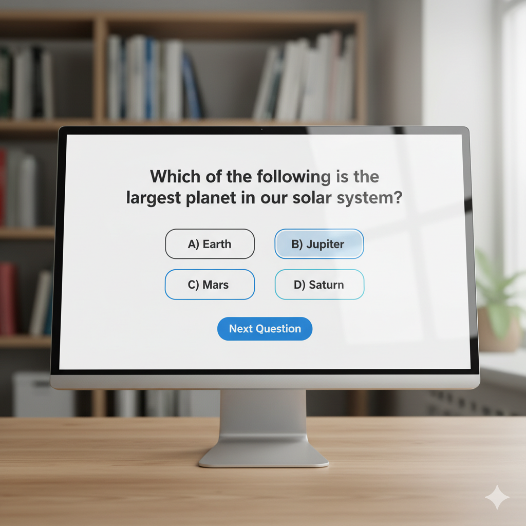 Clean UI of a quiz question